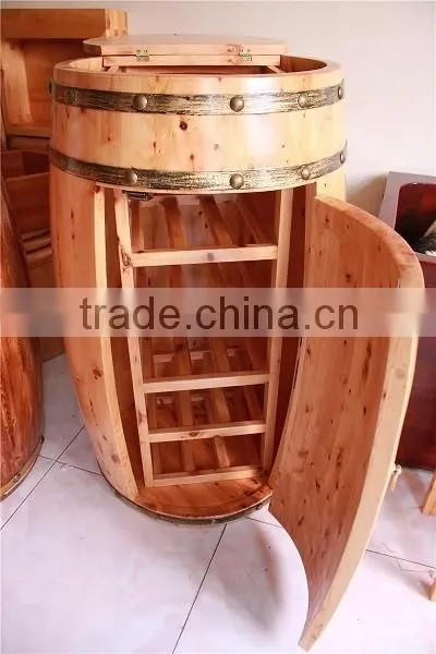 Handmade Barrel Bar Set, Wine Barrel Bar Furniture photo-2