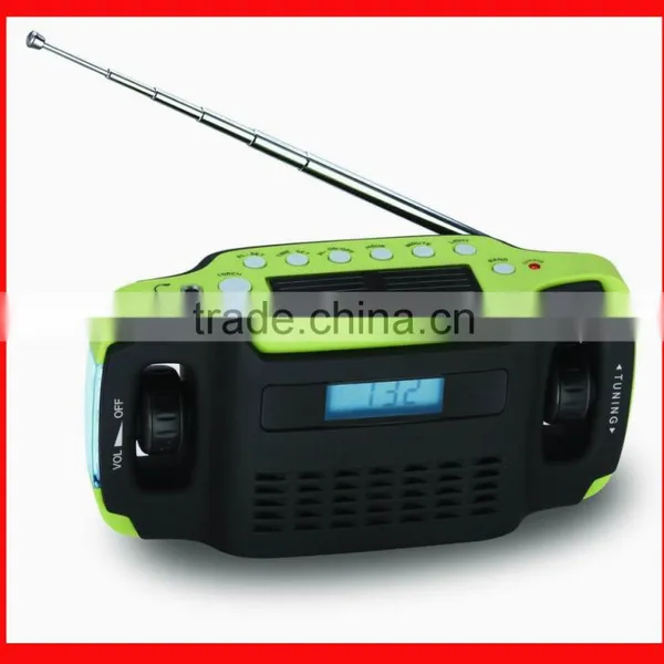 Best Selling AM FM Radio Outdoor Brightness Emergency Flashlight Powered By Solar and USB photo-2