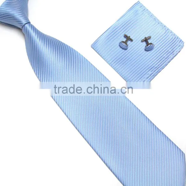 Classical Plaid Fashion Mens Handkerchief Tie Cufflinks photo-4