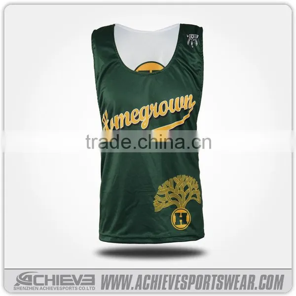 2016 Hight Quality Cheap Price Custom Made Sublimation Youth Reversible Lacrosse Pinnies Quality Choice photo-4