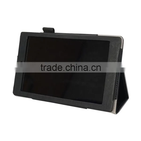 Factory Direct Pricing Cow Leather Covers Multifunctional Case for Kindle Fire HD 8(2015 Version) With Built in Stand,Hand Strap photo-3