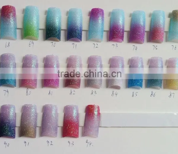 Kaho OEM/ODM Designed False Nail Salon Nails Glitter Powder Nails Tips photo-2