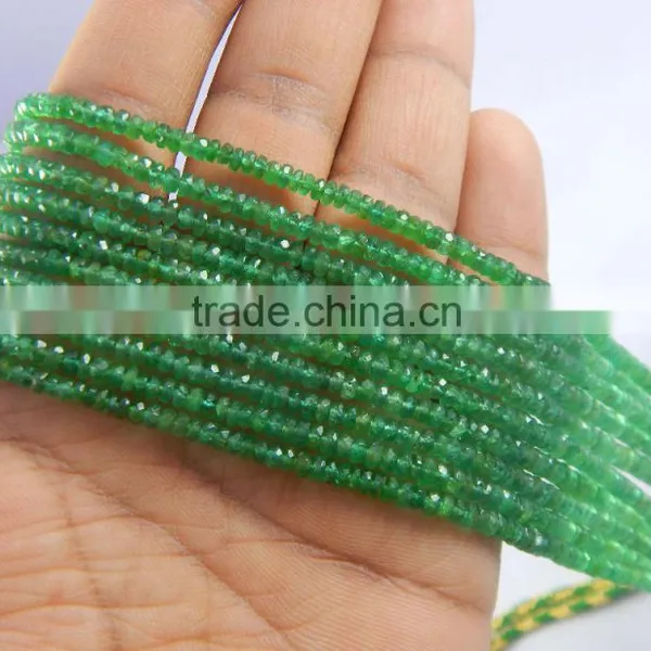 Emerald Gemstone Beads Necklace Precious Gift Necklace photo-3