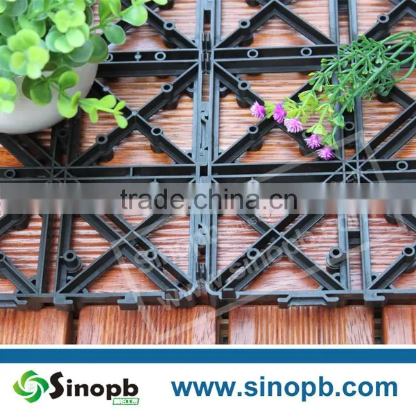 Interlocking Outdoor Plastic Deck Tiles Square Mosaic Tile Wooden Tile photo-5