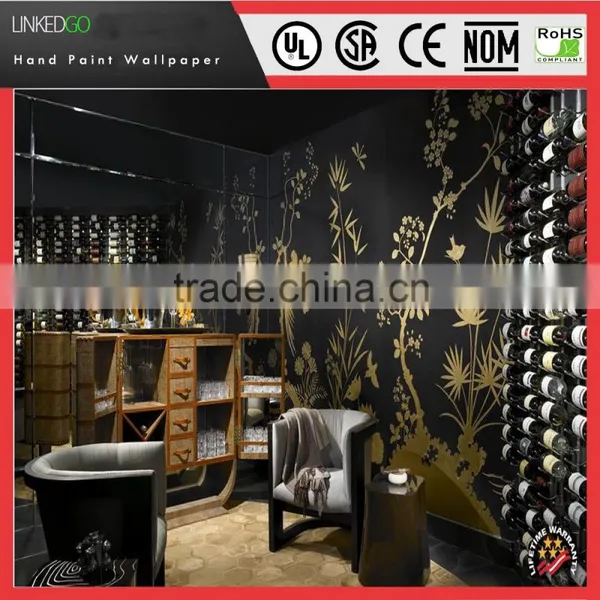 Professional Customize Restaurant Wall Decoration Chinese Landscape Wallpaper photo-2