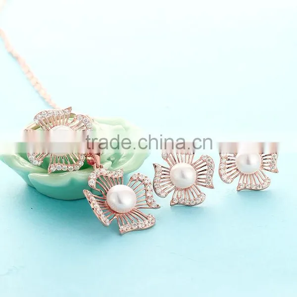 Pearl Jewelry Rose Gold Plated Earring for Women Daily Wear SEK004R photo-4
