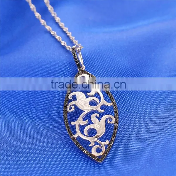 Black Spinel Silver Bridal Jewelry Display Set E005 photo-3