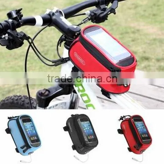 Bicycle Mobile Phone Touch Screen Bag / Bicycle Handlebar Phone Bag / Bicycle Frame Tube Bag photo-3