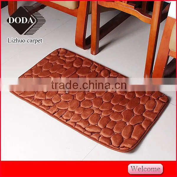 Anti-slip Pvc Polyester Memory Foam Bathroom Carpets and Rugs photo-5