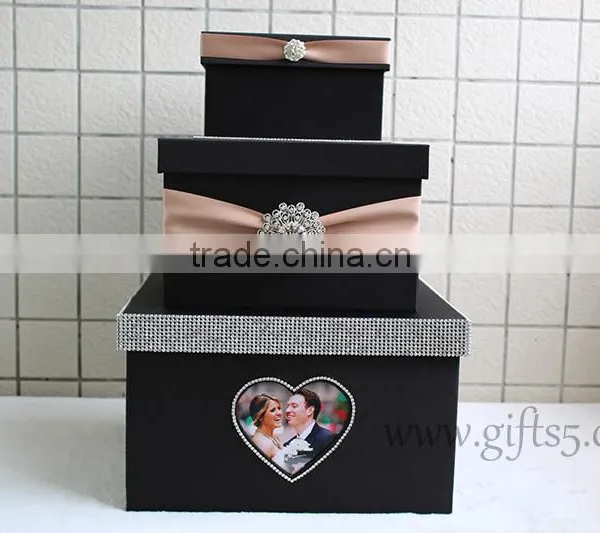 Handmade Wedding Card Holder Wedding Card Box With Photo Frame for Best Widding Gifts photo-3