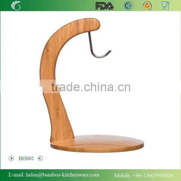 BH001/New Design Bamboo Banana Holder Durable Bamboo Banana Rack Eco-friendly Fruit Stander Household Fruit Hanger photo-3