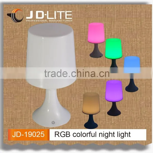 RGB Color Adjustable Led Night Light Colorful Light Changed by Touch Switch Use for for Kids Bedrooms Decorations
