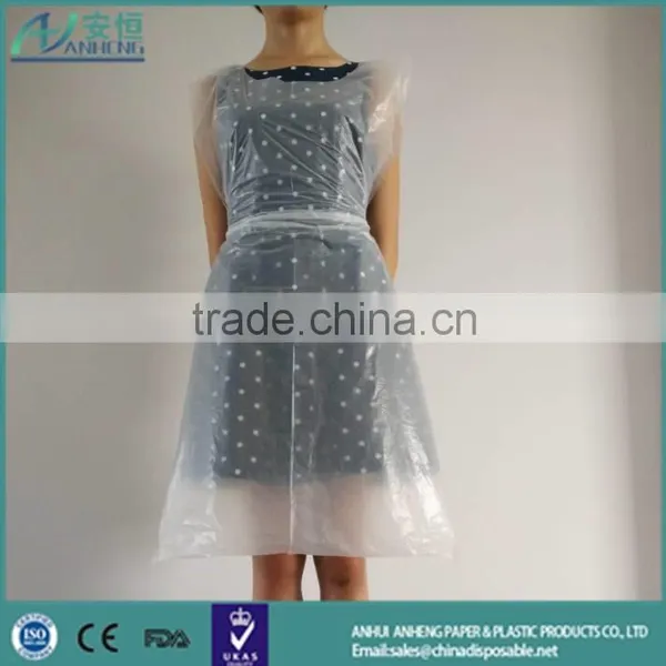 Hot Sale Uniform Plastic Kitchen Disposable Apron Good Quality Stripe Plastic Kitchen Disposable Apron