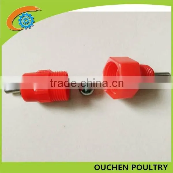 Stainless Steel Red Nipple Drinkers for Chickens Quail Nipple Drinker photo-2