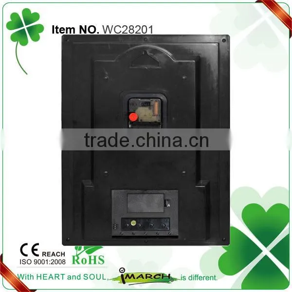 Square Wall Clock With Electronic Calendar photo-2
