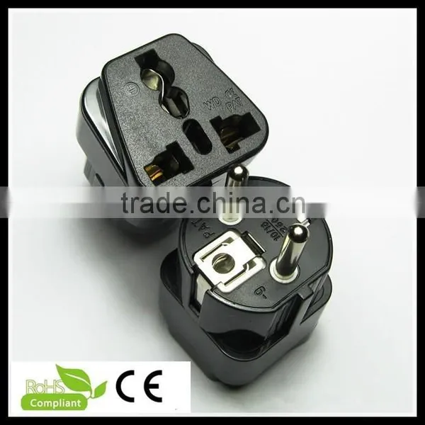 Hot Sale uk to Schuko Adapter Plug French Plug Travel Adaptor Plug With Socket