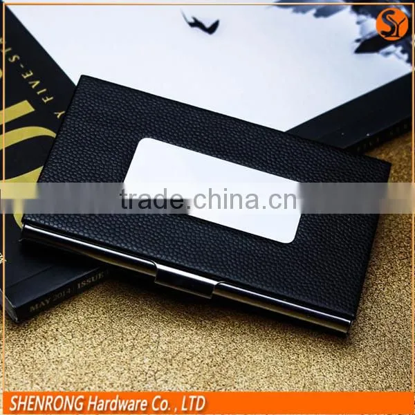 Brown Anti RFID Credit PU Leather Card Case Also for Name Card With Embossing LOGO photo-4