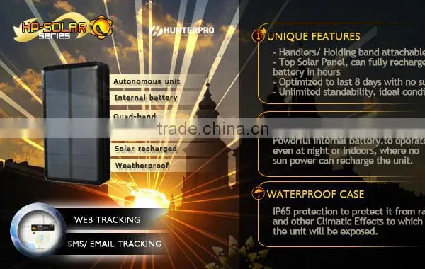 Solar GPS Tracker, Rechargeable Battery, IP65 Case,powerful Solar Pannel, Easy Attach, High Battery Life - Mod HPSOLARexe photo-2