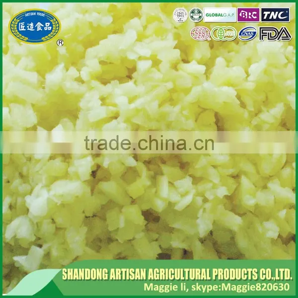 Shandong Frozen White Garlic Dice Can't Change Green