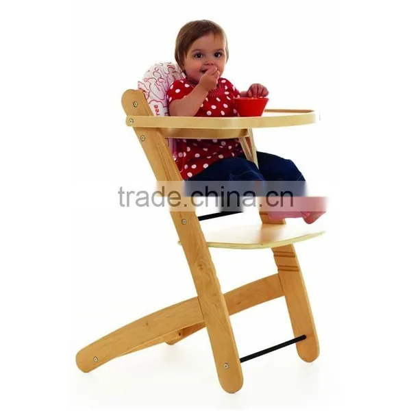 European Beech Wood Baby High Chair Baby Highchair photo-2