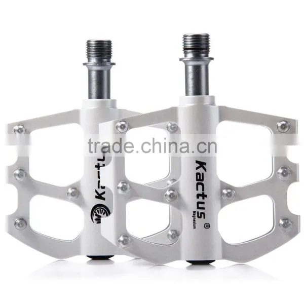 KACTUS 16C Bike MTB Mountain Magnesium Alloy Pedals BMX Bike Flat Platform CNC Steel 3 Bearings Axle photo-3