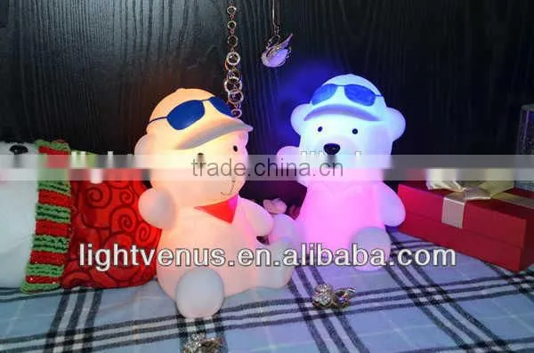 Color Change Bear Desk or Table Lamp Night Lighting for Kids or Children photo-2