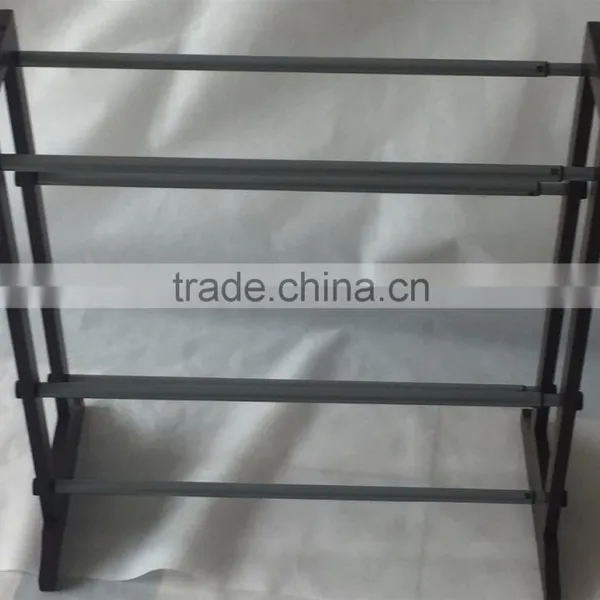 Solid Wood 4 Tier Expandable Length Shoe Rack for 100cm Length Shoes Storage Organizer photo-4