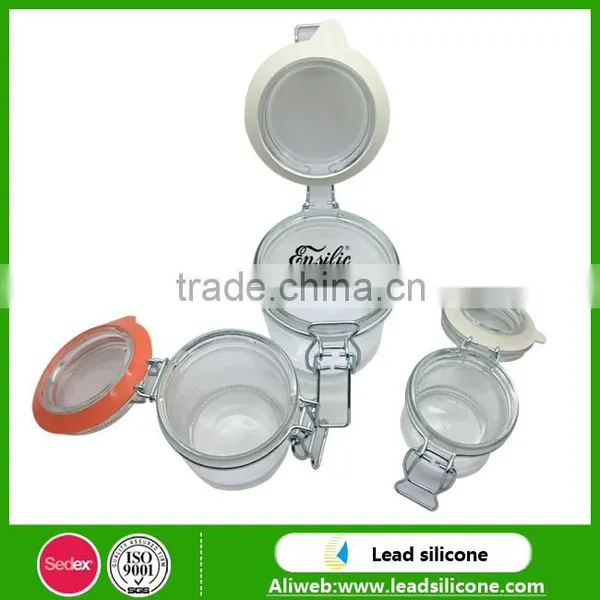 Various Size Foie Gras Glass Jar With Sealed Ring,Food Storage Glass Jar With Metal Clip photo-3