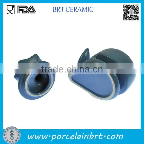 Blue Dolphin Shape Ceramic Cookie Mug photo-3