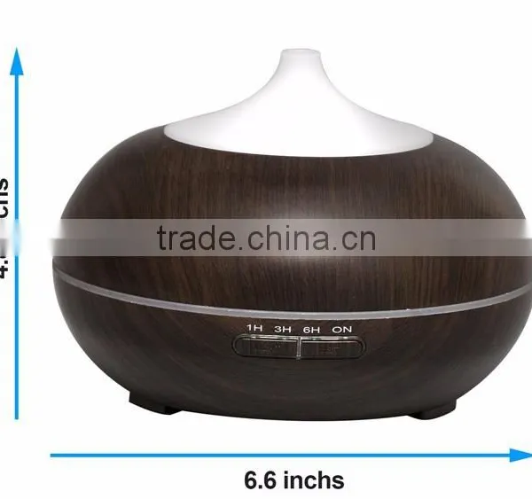 2017 New Trending Product 300ml Wood Grain Electric Aromatherapy Ultrasonic Aroma USB Essential Oil Diffuser photo-4