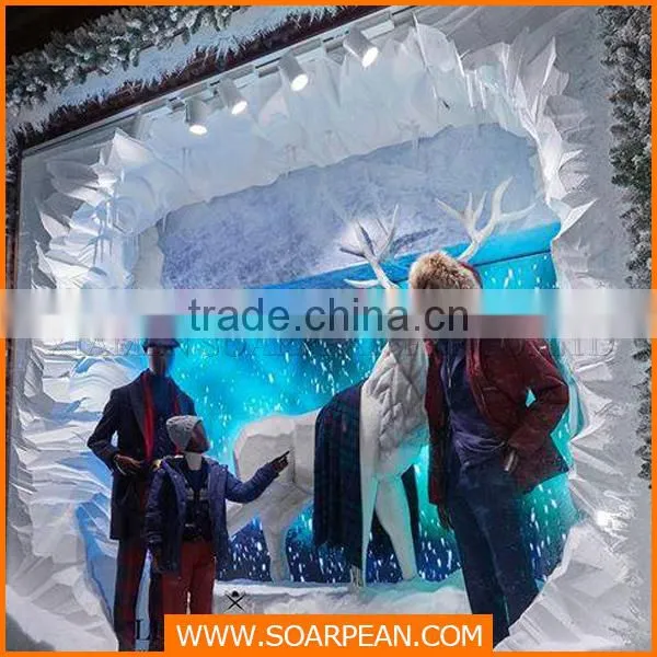 Foamed Life Size Elk Statue Shop Window Decoration photo-2