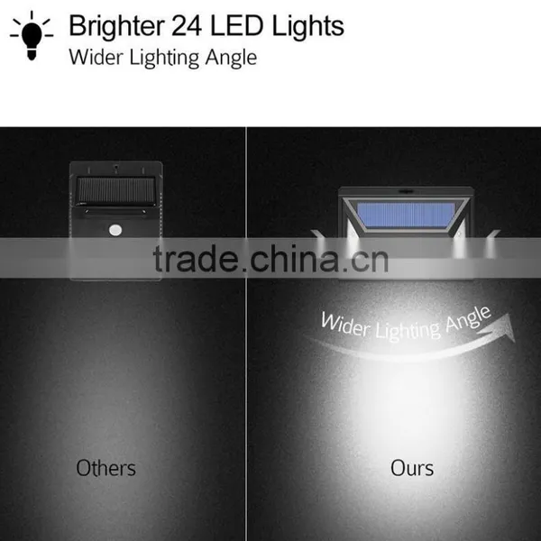 24led 230lm High Brightness Pir Sensor Solar Flash Light photo-4