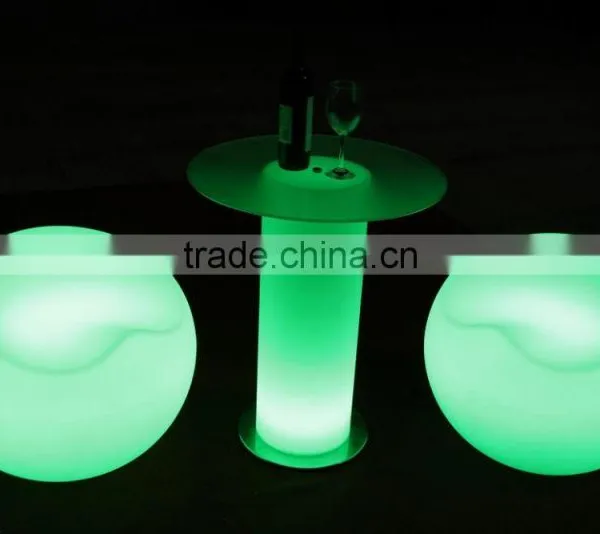 Modern Led Coffee Table, Led Wine Bar Table With Ice Bucket photo-5