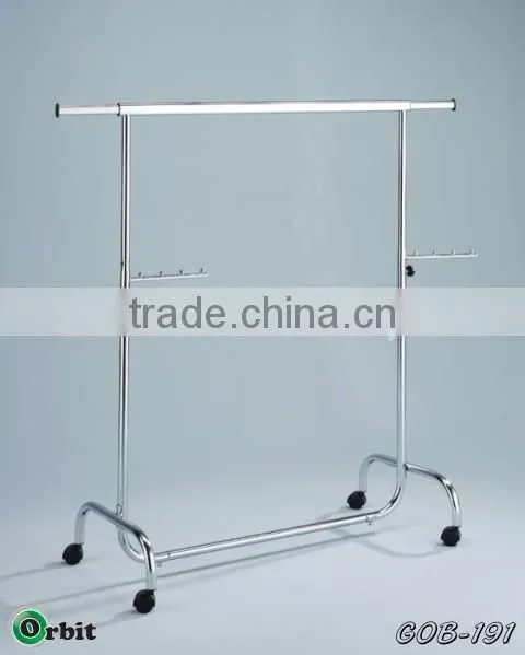 Heavy Duty Mobile Folding Metal Commercial Garment Rack photo-2