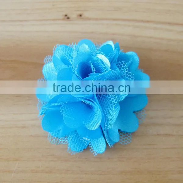 Fabric Satin and Mesh Flower Clip for Kids Hair Accessories photo-5