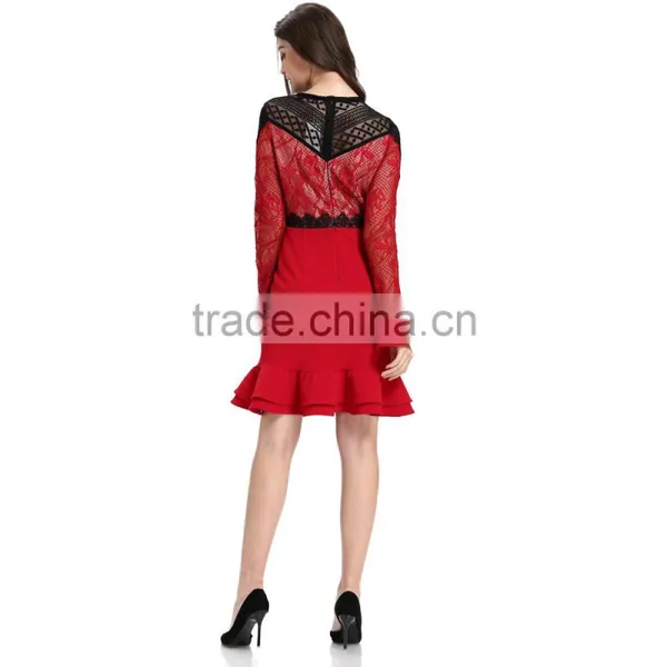 2017 Long Sleeve 1950s Dangri Cloth Woman Dress photo-6