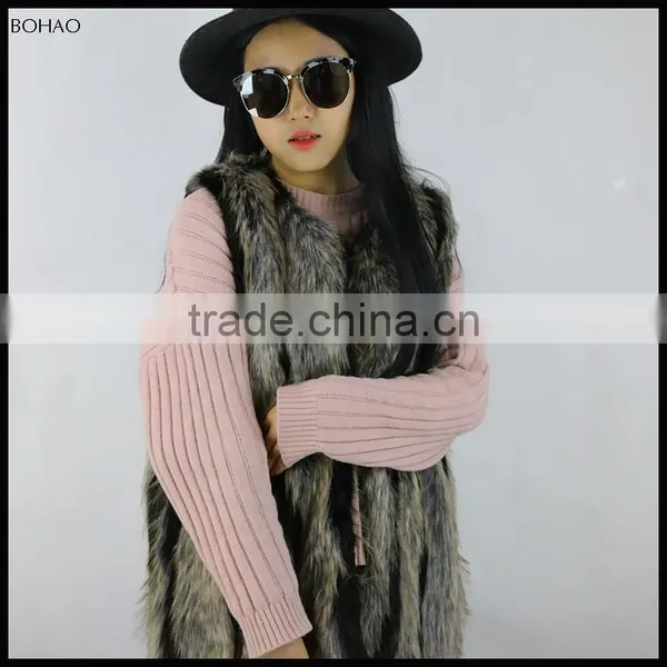 Wonderful Design Coat Winter Women Long Fox Fur Vests Autumn photo-5