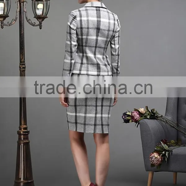 Fashion Ladies Skirt Suits Custom Women Suit WMS27 photo-3