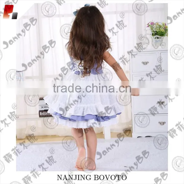 Boutique Remake Little Girl Puffy Dress Girl Boutique Style Dots Dress photo-2