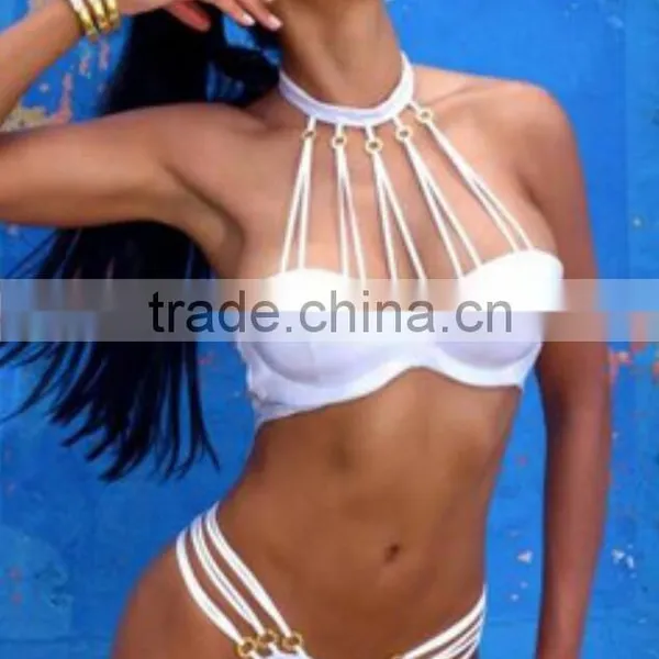 M890 Dingyang Fashion Sexy Halter Multiple-rope Bandage Bikini Swimwear photo-2