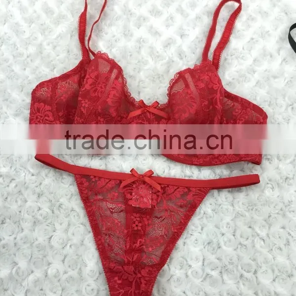 the New Transparent Soft Cup Bra and Panty Lingeries Women Underwear photo-2