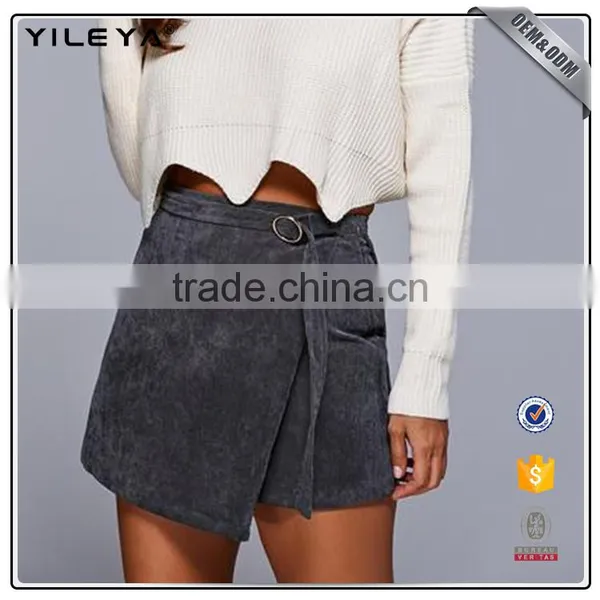 2017 A Line Corduroy Wild Mini Skirt for Lady photo-2