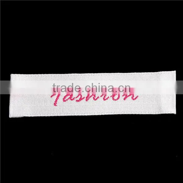 Fabric Woven Printed Labels Craft Rectangle White Fashion " Patch Embroidery Badge