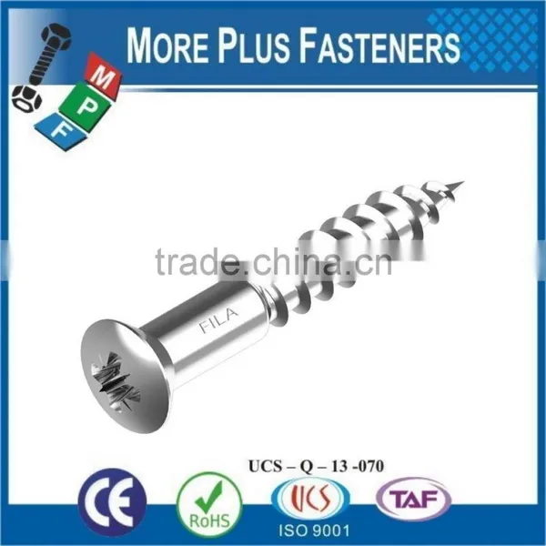 Made in Taiwan Metric Pozi Stainless Steel Zinc Plated Countersunk Wood Screw photo-3
