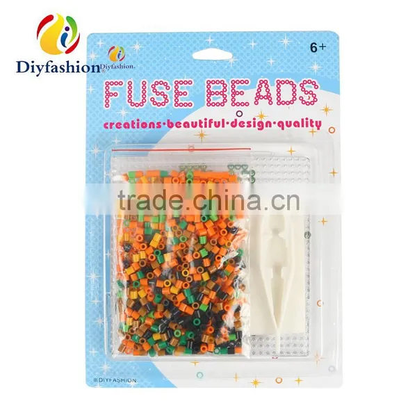 Diyfashion 5mm Hama Perler Fuse Beads Round Pumpkin Set With Puzzle Iron Paper and Twezzer Hama Beads Toys for Kids 18089 photo-2