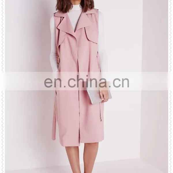 Korea Fashion Female Hot Pink Winter Coat Custom Low Price photo-5