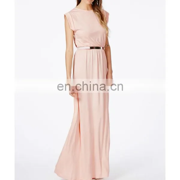 CHEFON T-shirt Peach Maxi Dress