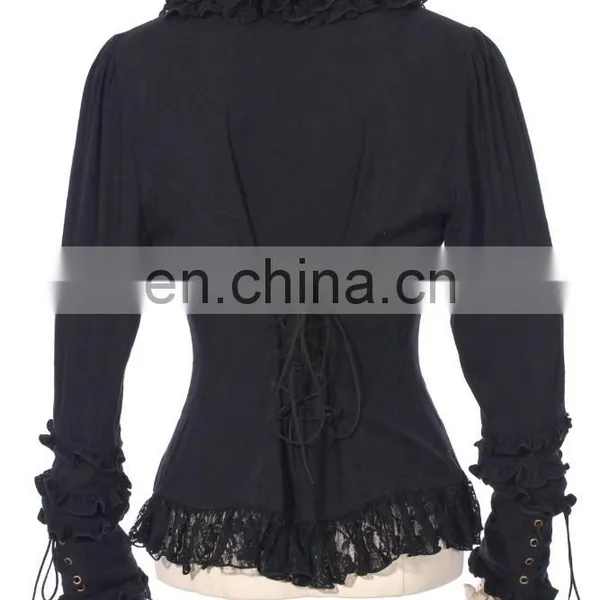 Gothic Longsleeve Blouse With Collar photo-2