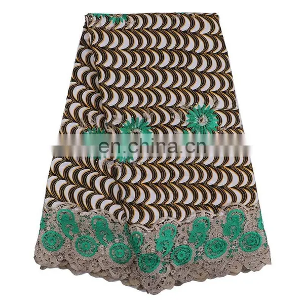 African New Arrival Wax Lace Fabric Material Cotton Ankara Embroidery Wax Print Fabric L170727001 photo-2
