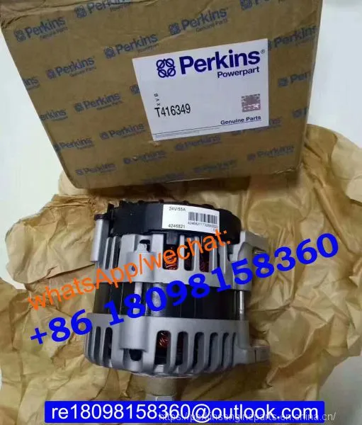 T416349 T416234 Alternator, Genuine Perkins Parts for Perkins Engine1106D-E66TA, CAT Caterpillar C6.6 C7.1 Parts